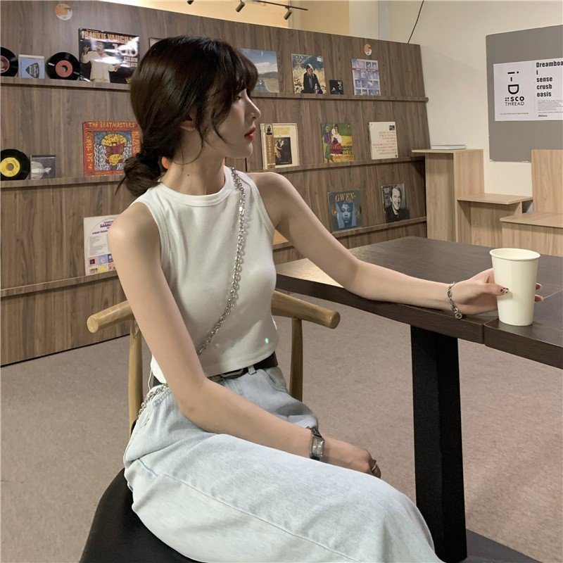 Áo Thun Croptop Sát Nách Áo Thun Ba Lỗ Trơn Cotton Basic Dáng Ngắn Thoáng Mát - Pepper Clothing