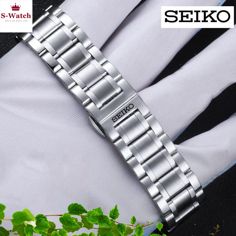Dây đeo bằng thép không ghỉ thay thế cho đồng hồ SEIKO 5 SNKP09K1 SNKM85J1