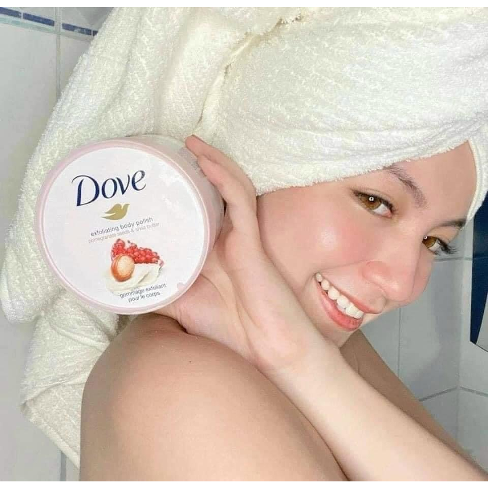 Tẩy Da Chết Dove Chăm Da Sáng Mịn Bản Đức 225ml