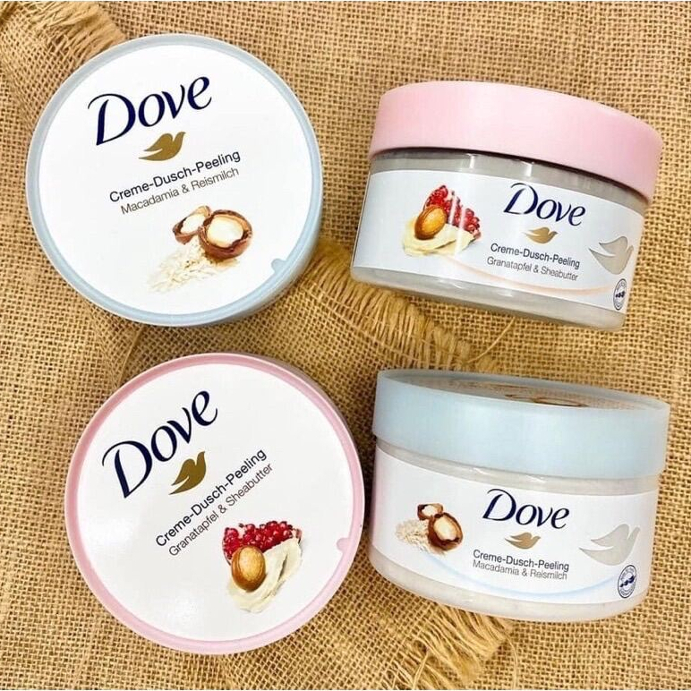 Tẩy Da Chết Dove Chăm Da Sáng Mịn Bản Đức 225ml