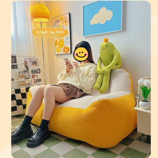 (Sẵn hàng) Ghế Sofa mềm mại, vải bông kết thúc, đầy các hạt thân thiện với môi trường EPS, thoải mái và nhẹ ghế lười hạt xốp ghế sofa mini  sofa phòng khách ghế decor phòng ngủ sofa đám mây ghế đọc sách  ghế lười hạt đậu