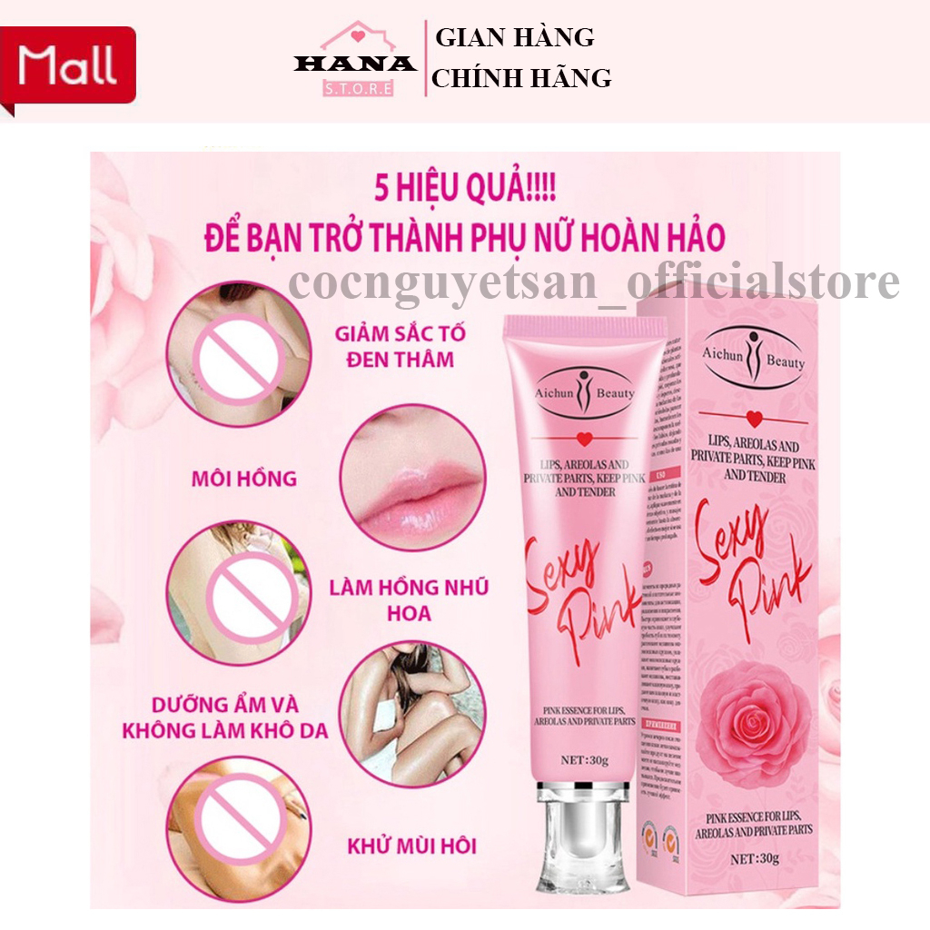 Kem Chống Thâm Môi - Làm Hồng Môi - Nhũ Hoa - Vùng Kín Sexy Pink Aichun Beauty 30g