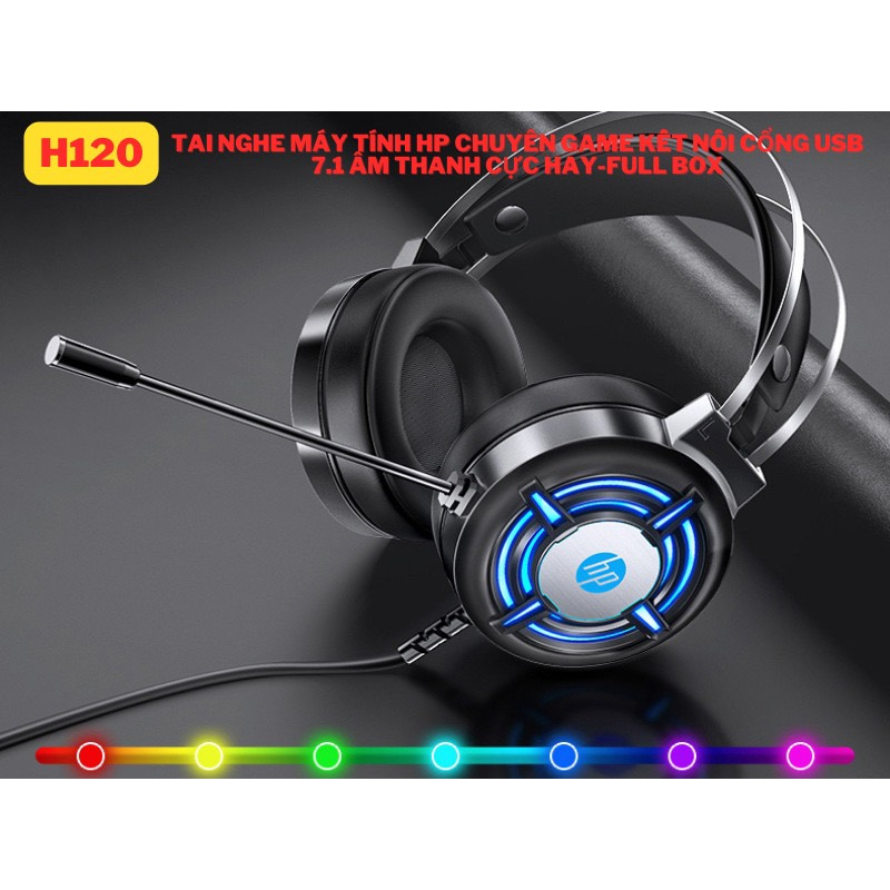 TAI NGHE MÁY TÍNH HP CHUYÊN GAME KẾT NỐI CỔNG USB 7.1-HT