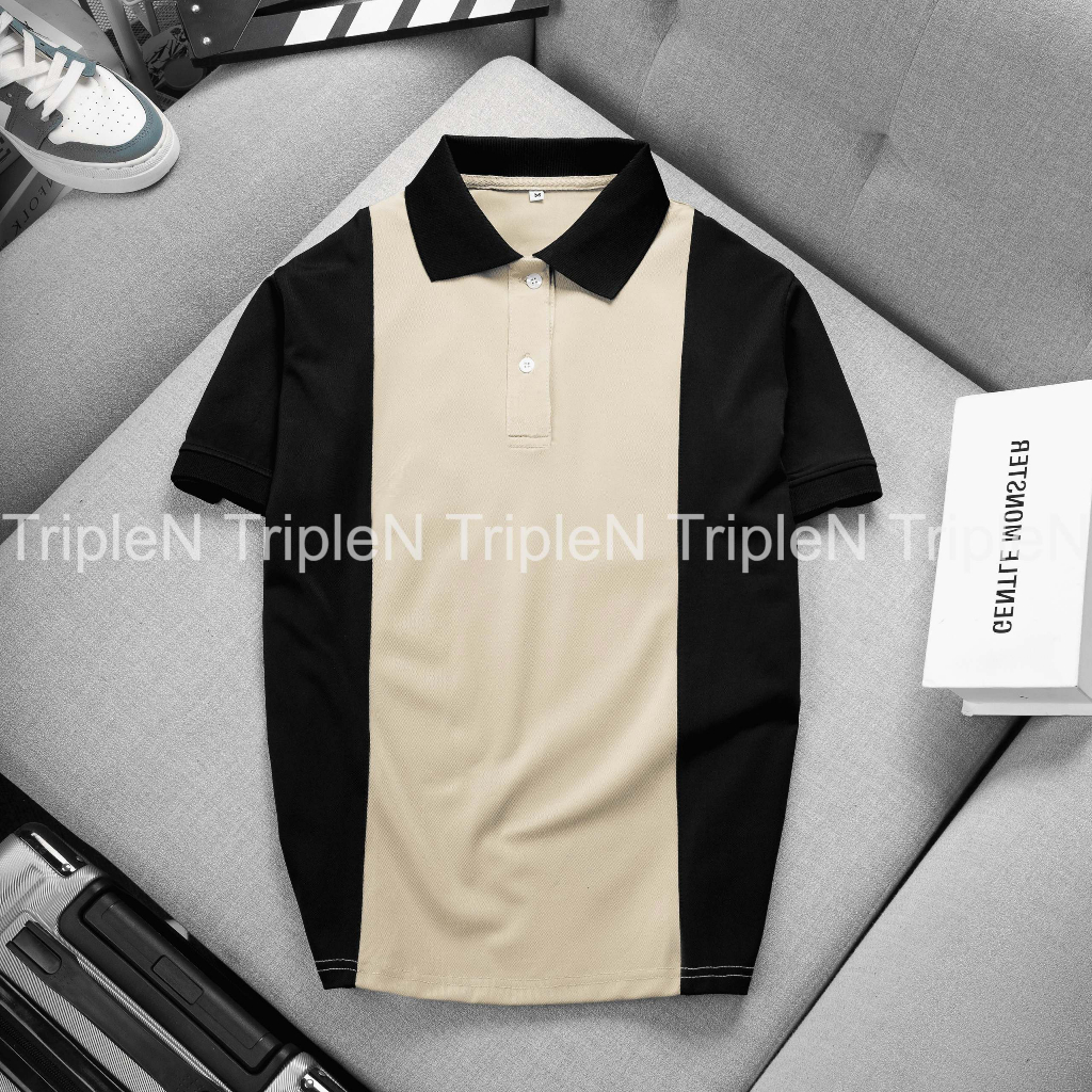 Áo thun polo nam tay ngắn thiết kế trẻ trung, năng động, chất liệu vải cá sấu co giãn 4 chiều thoáng mát