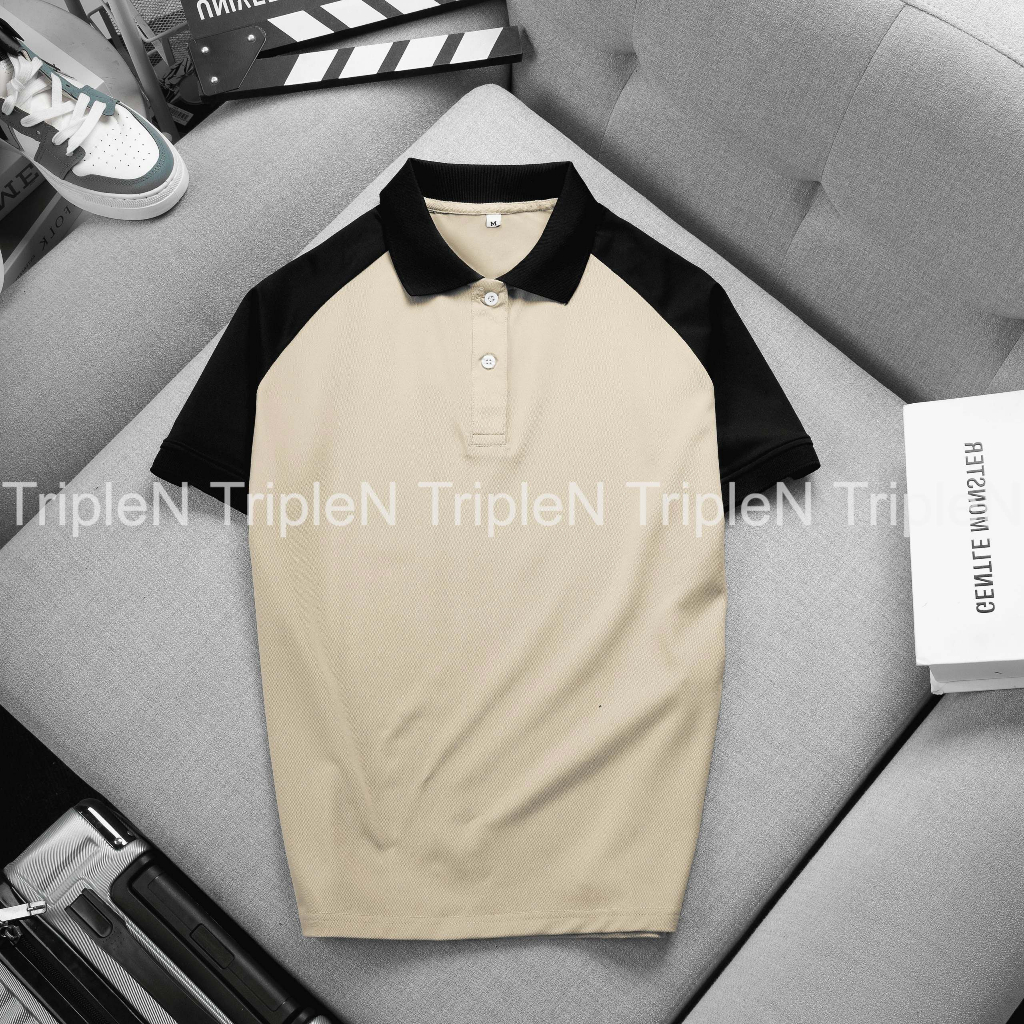 Áo thun polo nam tay ngắn thiết kế trẻ trung, năng động, chất liệu vải cá sấu co giãn 4 chiều thoáng mát