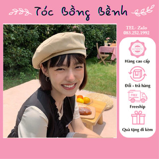 Mũ nồi màu trơn phong cách thu đông phong cách Pháp Tocbongbenh