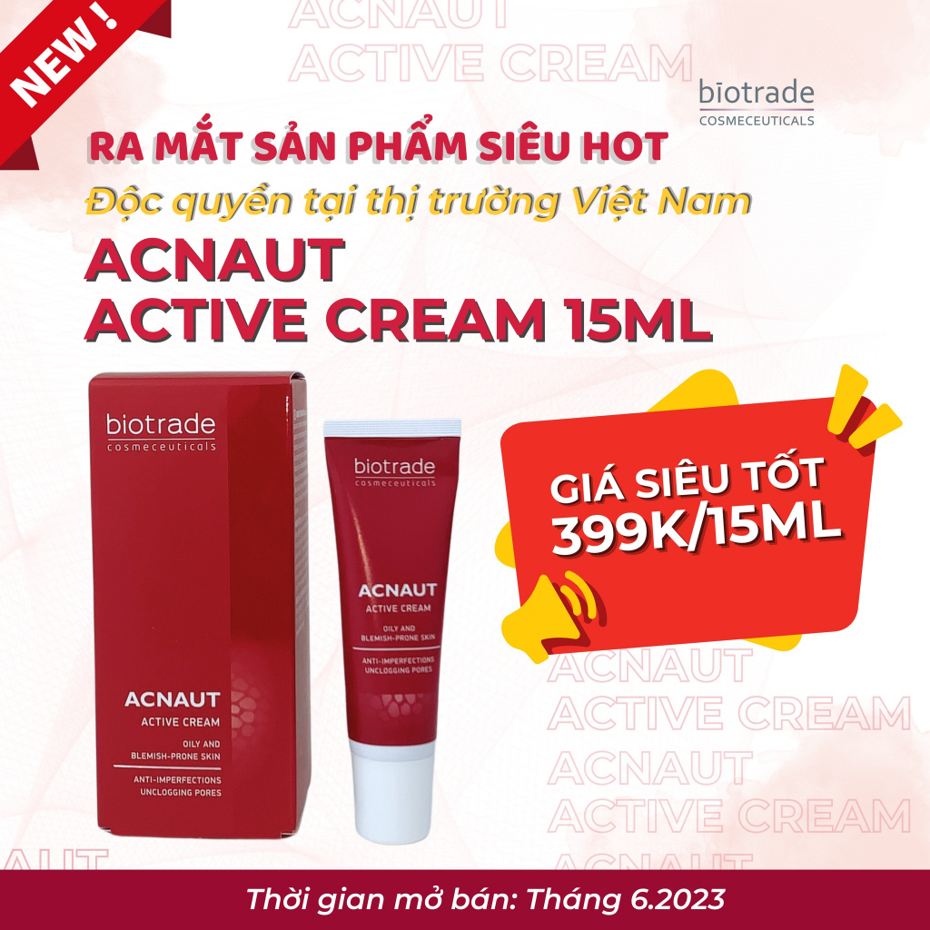 Kem chấm mụn hoạt tính Biotrade Acnaut Active Cream 15ml