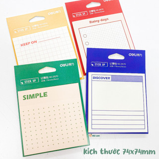 Giấy Sticky Note Planner Deli Nhà Cam 30 Tờ Tiện Lợi
