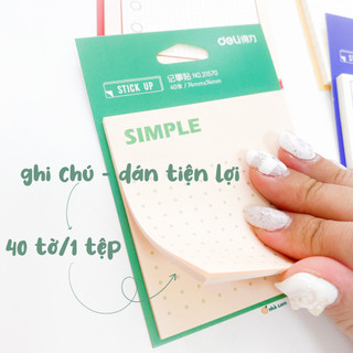 Giấy Sticky Note Planner Deli Nhà Cam 30 Tờ Tiện Lợi