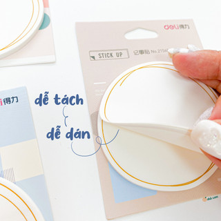 Giấy Sticky Note Tròn Deli Nhà Cam