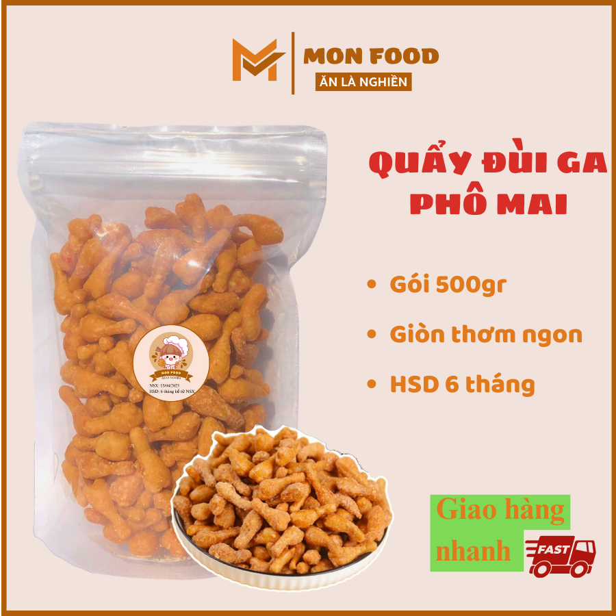500G Quẩy Đùi Gà Sấy Phô Mai, Bánh Quẩy Đùi Gà Phô Mai Giòn Tan Thơm Ngon, đồ ăn vặt