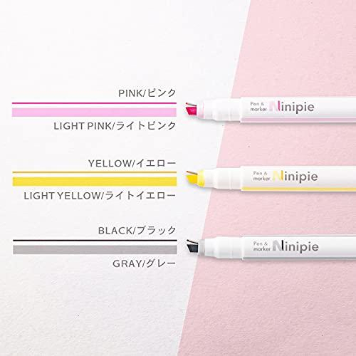 Bút Ninipie 2 Ngòi Bút Viết + Bút Đánh Dấu Highlight 2 Màu Pastel Siêu Xinh
