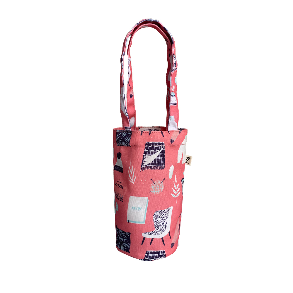 Túi đựng bình giữ nhiệt, túi vải canvas đựng ly cốc có quai xách | Ziczac Design