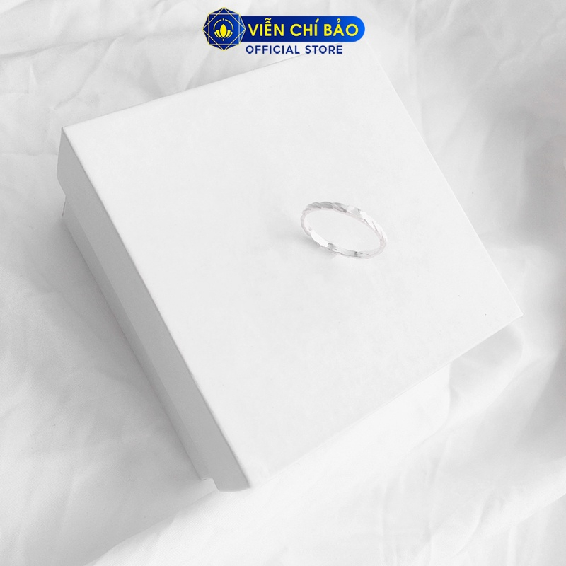 Nhẫn bạc nữ kết xoắn chất liệu bạc S925 thời trang phụ kiện trang sức nữ thương hiệu Viễn Chí Bảo N400192
