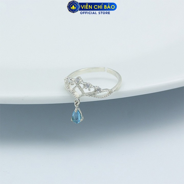 Nhẫn bạc nữ Heaven đính đá chất liệu bạc 925 thời trang phụ kiện trang sức nữ thương hiệu Viễn Chí Bảo N400717