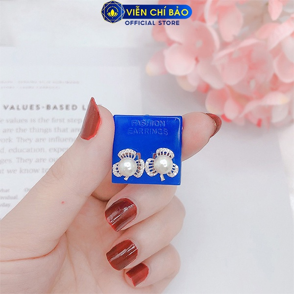 Bông tai bạc nữ cỏ ba lá chất liệu bạc 925 thời trang phụ kiện trang sức nữ thương hiệu Viễn Chí Bảo B400095