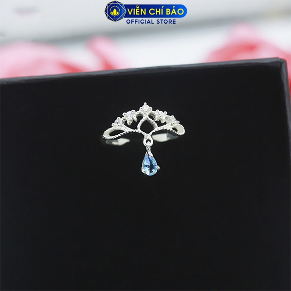 Nhẫn bạc nữ Heaven đính đá chất liệu bạc 925 thời trang phụ kiện trang sức nữ thương hiệu Viễn Chí Bảo N400717