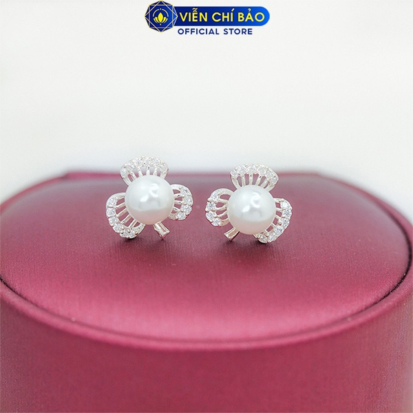 Bông tai bạc nữ cỏ ba lá chất liệu bạc 925 thời trang phụ kiện trang sức nữ thương hiệu Viễn Chí Bảo B400095