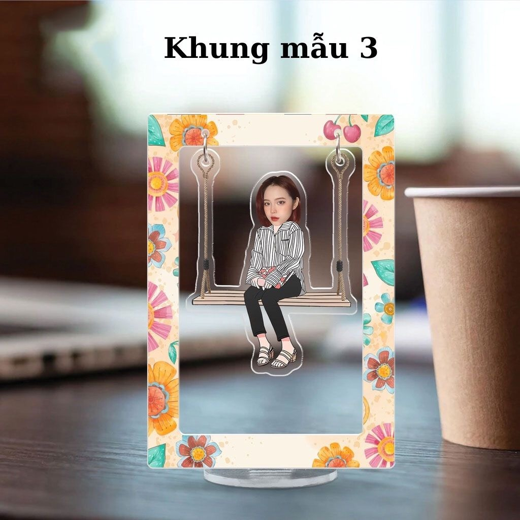 Xích đu standee in theo yêu cầu quà tặng cặp đôi có kèm hộp làm quà tặng