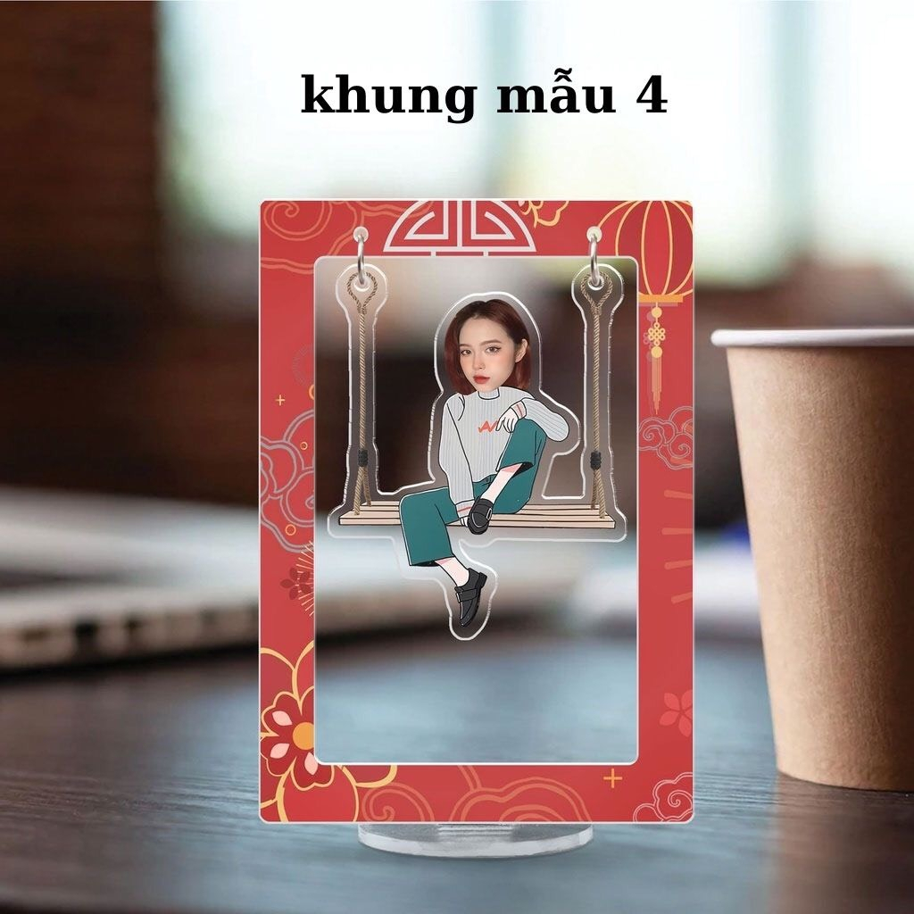 Xích đu standee in theo yêu cầu quà tặng cặp đôi có kèm hộp làm quà tặng
