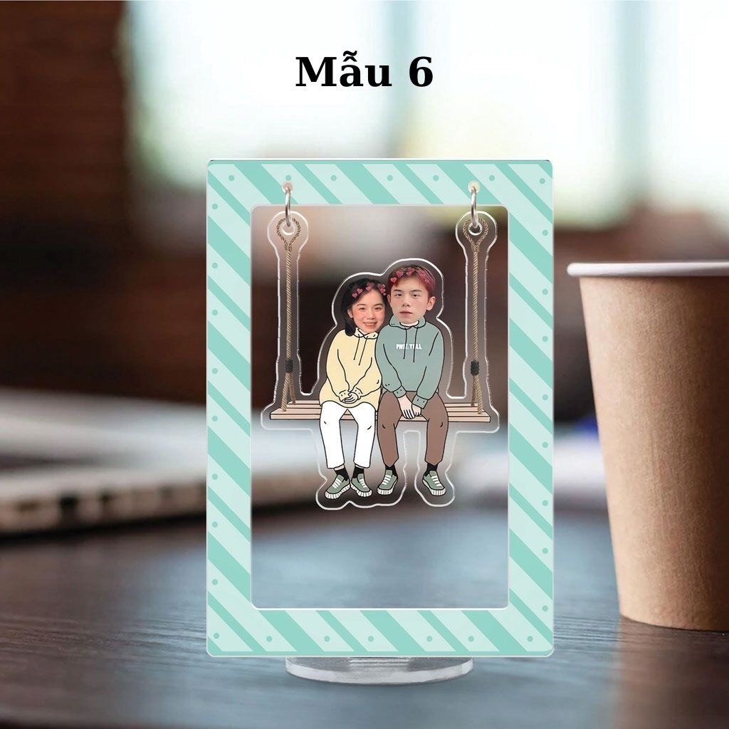 Xích đu standee in theo yêu cầu quà tặng cặp đôi có kèm hộp làm quà tặng