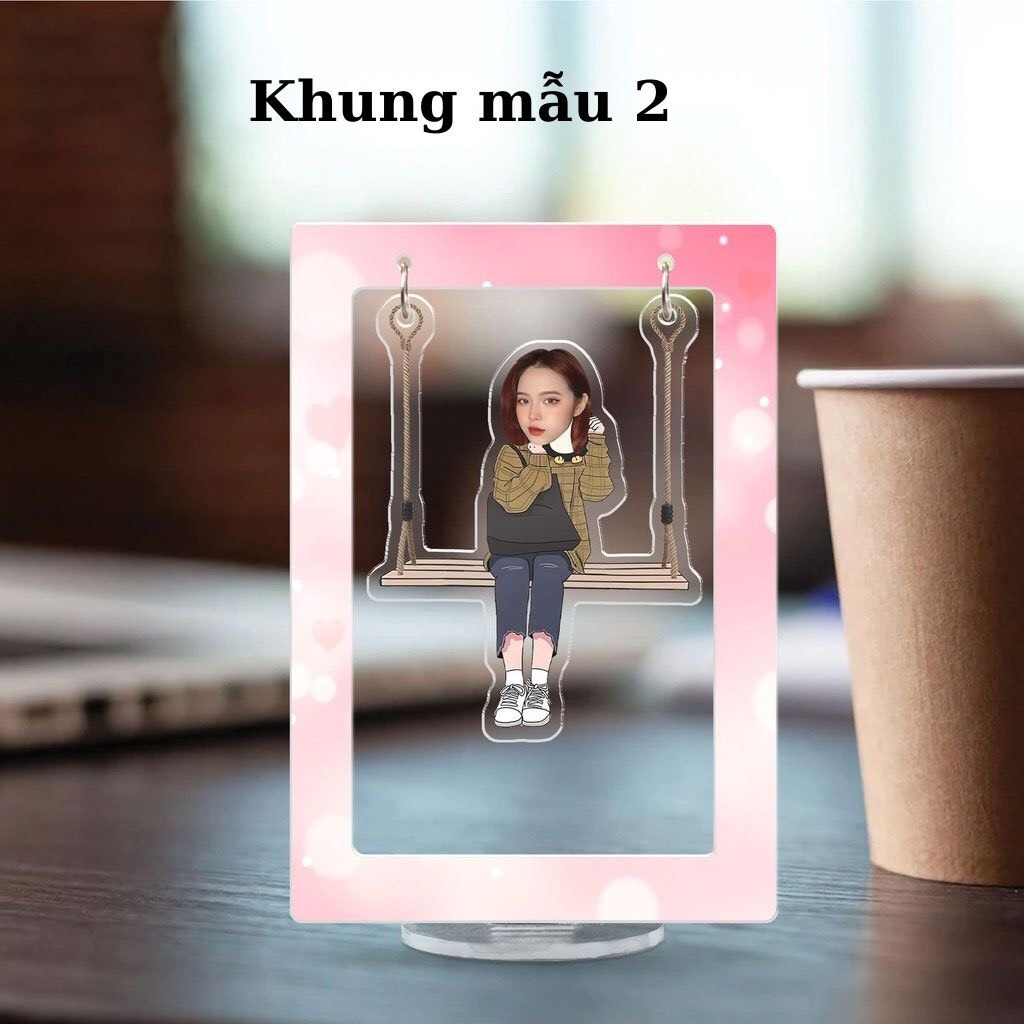 Xích đu standee in theo yêu cầu quà tặng cặp đôi có kèm hộp làm quà tặng