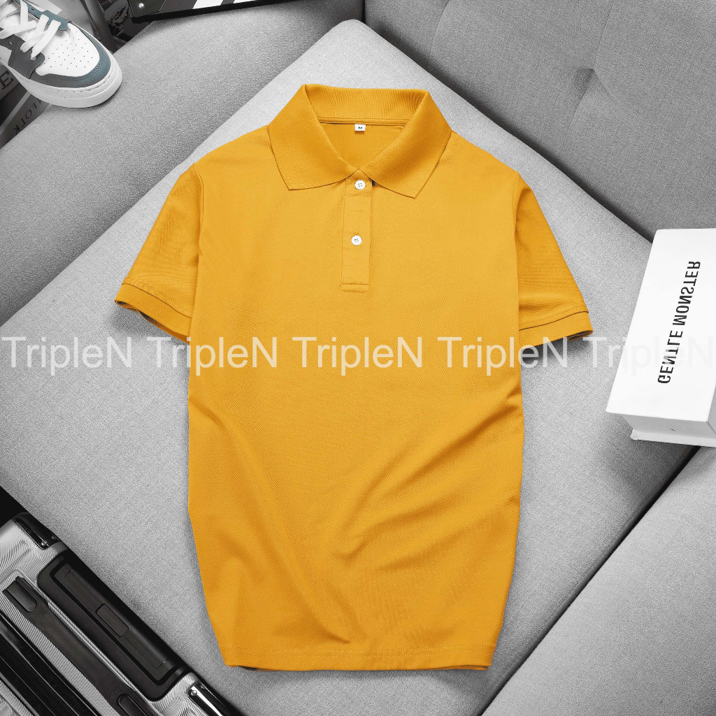Áo polo nam tay ngắn TripleN chất vải cá sấu cao cấp co giãn thoáng mát, màu sắc trẻ trung