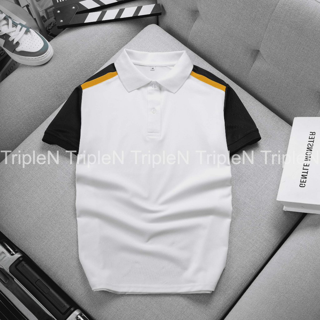 Áo polo nam tay ngắn TripleN chất vải cá sấu cao cấp co giãn thoáng mát, màu sắc trẻ trung