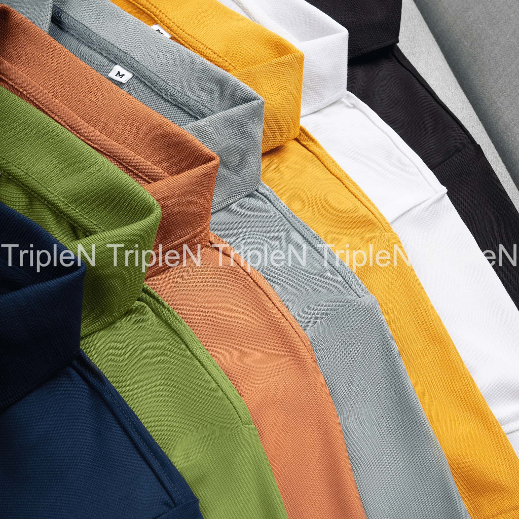 Áo polo nam tay ngắn TripleN chất vải cá sấu cao cấp co giãn thoáng mát, màu sắc trẻ trung