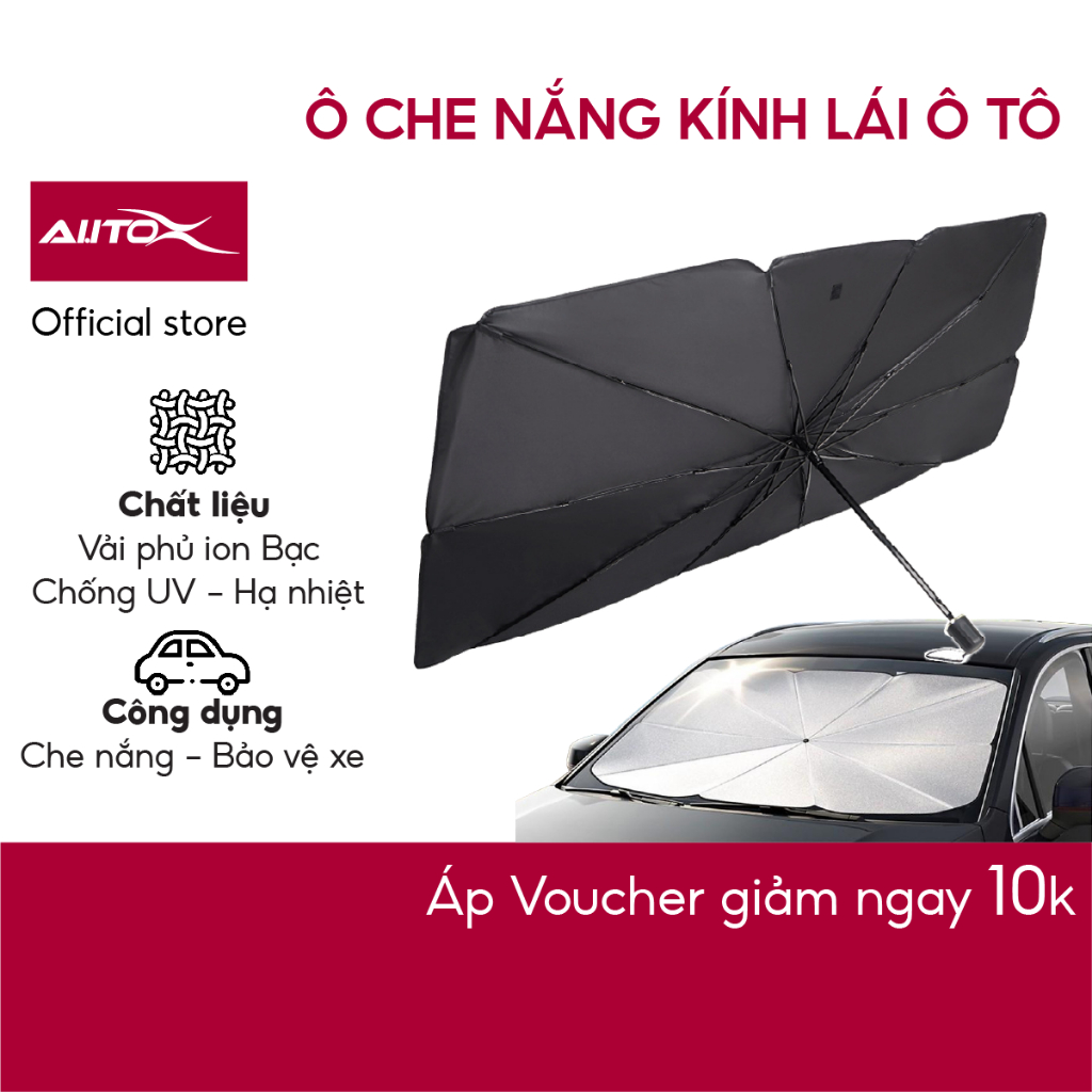 Ô che nắng ô tô AutoX vải Nano chống nóng chống tia UV khung nhôm chắc chắn phù hợp với nhiều dòng xe