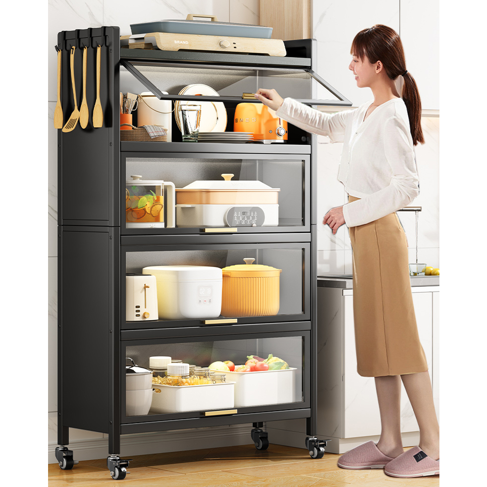 Tủ Đa Năng Nắp Đậy VANDO 2023 Để Đồ Nhà Bếp Cao Cấp Kệ Lò Vi Sóng Thông Minh 3 4 5 Tầng