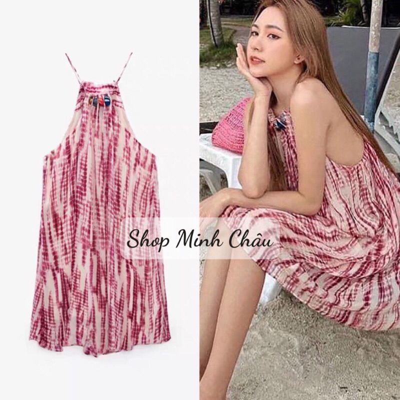 (Order) Váy voan yếm cổ ngọc Zarraa dư sịn