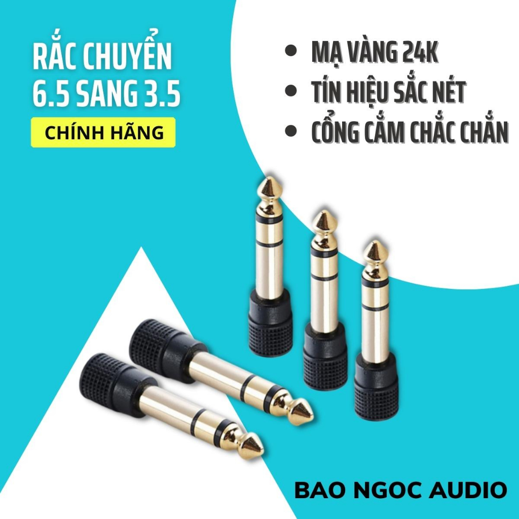 Jack chuyển 6.5 sang 3.5 ⚡ HÀNG CAO CẤP ⚡ Mạ Vàng Chuyển Đối Tín Hiệu Âm Thanh Chất Lượng Cực Cao
