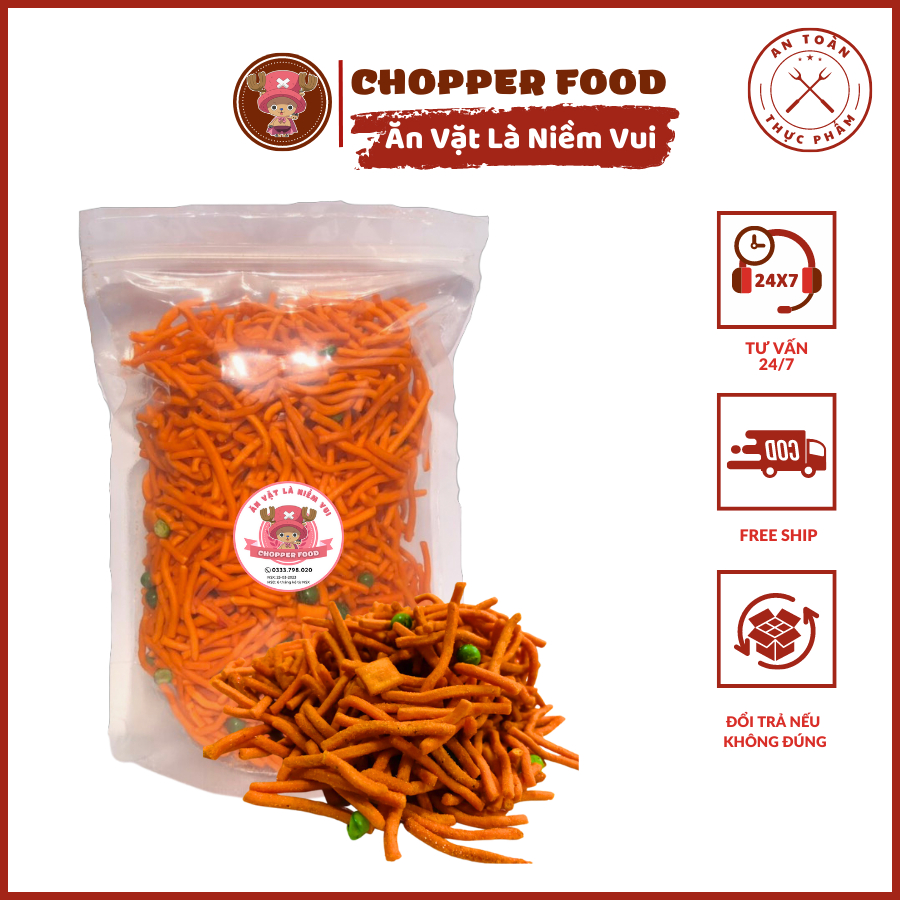 500Gr Bim Bim Que Tăm Đậu Hà Lan, Snack Que Bim Tăm Thái, đồ ăn vặt hot
