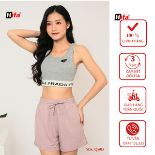 Quần short đùi nữ mặc nhà chất siêu mát,nhẹ nhàng,thấm hút mồi hôi hàng đẹp,cạp chun HIFA: QS05