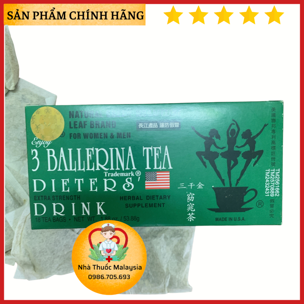 Trà Ba Vũ Nữ - 3 Ballerina Herbal Tea 18 gói
