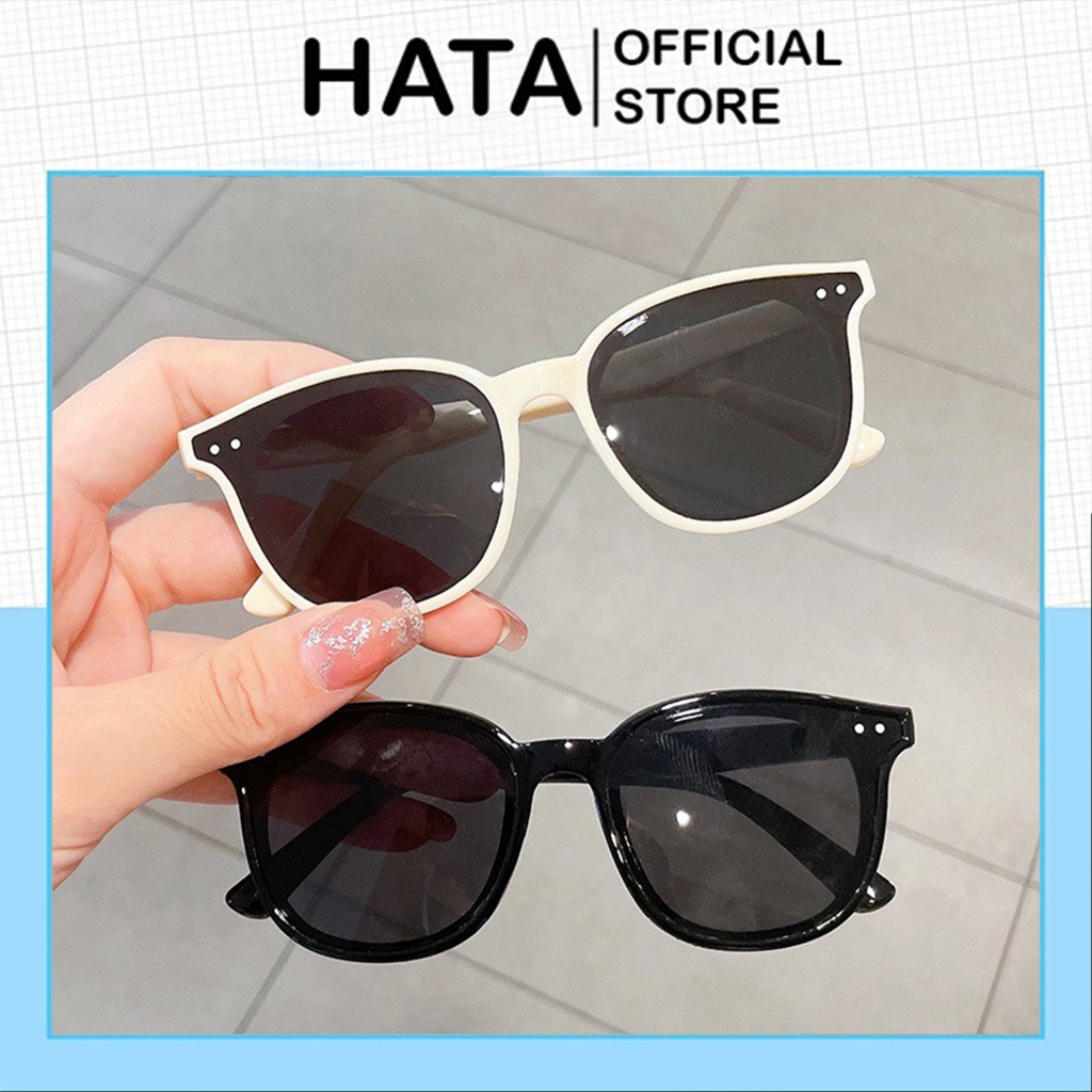 Mắt Kính Mát Form tròn 2 Chấm Chống Tia UV Thời Trang Sang Chảnh - Hata24h