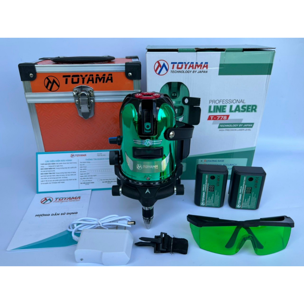 Máy Cân Mực 5 Tia Siêu Sáng Toyama T - 778 Tia Xanh - Chính Hãng 100%