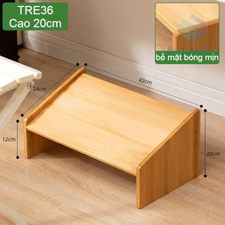 Ghế kê chân, kê chân trong phòng khách, ghế để chân văn phòng gỗ tre hàng nhập khẩu