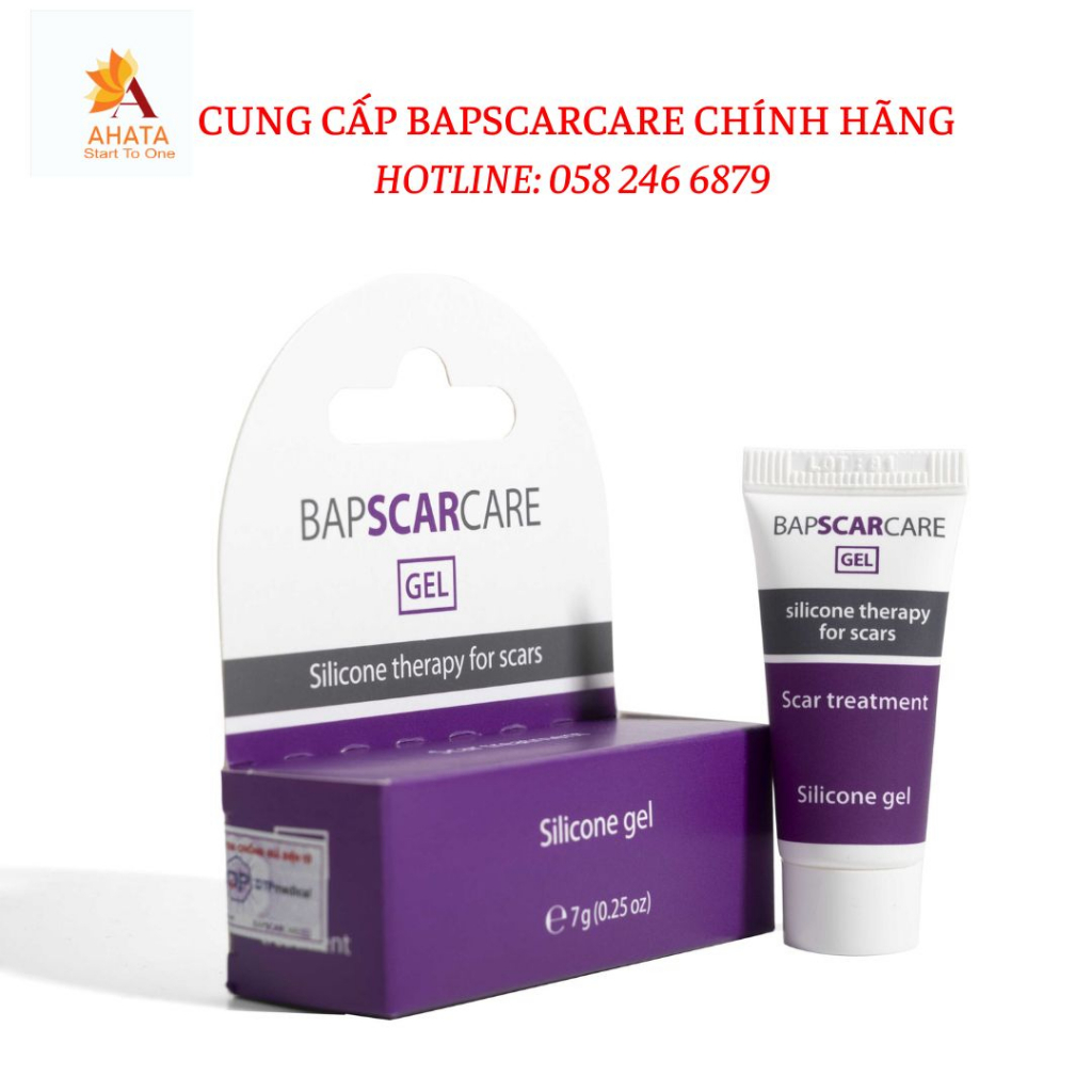 Kem sẹo Bapscarcare Silicone Gel sau phẫu thuật - Làm phẳng và mờ sẹo - Chăm sóc toàn diện sẹo thâm, sẹo lồi, sẹo
