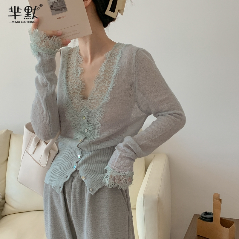 Áo len nữ dài tay - áo cadigan mỏng manh co giãn free size dưới 50kg 6 màu - ảnh thật trải sàn