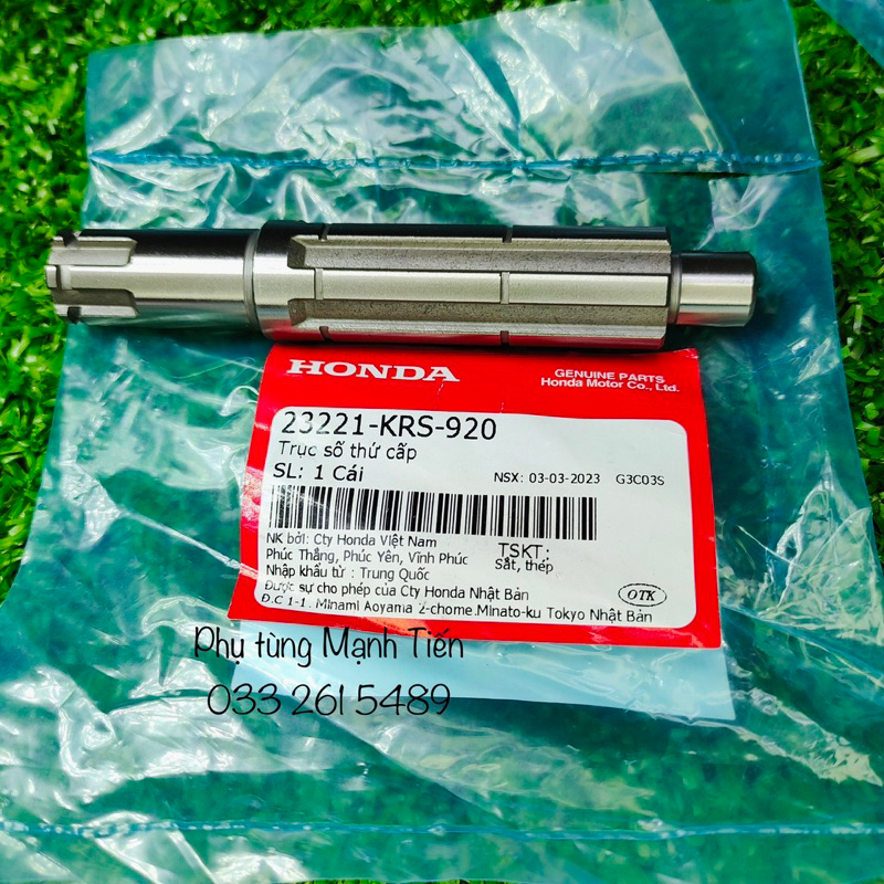 Trục số Thứ Cấp, Cốt nhông Wave Alpha, Dream Honda mã 23221KRS920