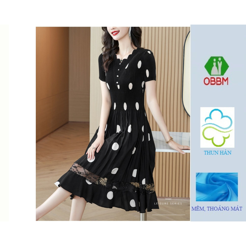 ĐẦM TRUNG NIÊN CAO CẤP chấm bi cực sang_hàng sẵn