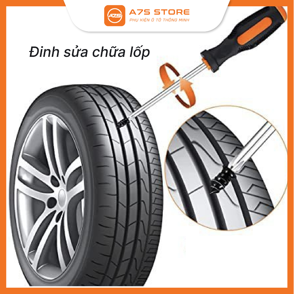 Bộ 10 Cái Đinh Cao Su Sửa Lốp Xe Hơi, Xe Tải, Xe Tay Ga