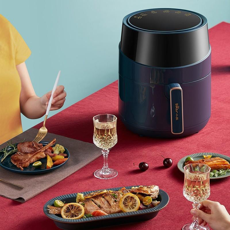 Nồi chiên không dầu đối lưu BEAR QZG-A15Q1 / QZG-A15T2 dung tích 4.6L công suất 1500W màu xanh