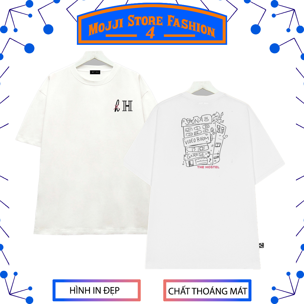 Áo thun đen trắng Manhwa Outfit Hostel T-Shirt Manhwa Outfit - chất thun thoáng mát