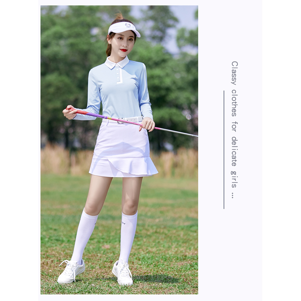 Combo Áo Dài Tay Golf Nữ SSV8977 Và Váy Golf Nữ SSV8937 Xinh Xắn