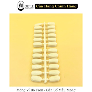 Mỏng Vỉ Bo Tròn - Nhọn Đục Gắn Sổ Mẫu Móng ( 1 bịch 5 vỉ 120 móng )