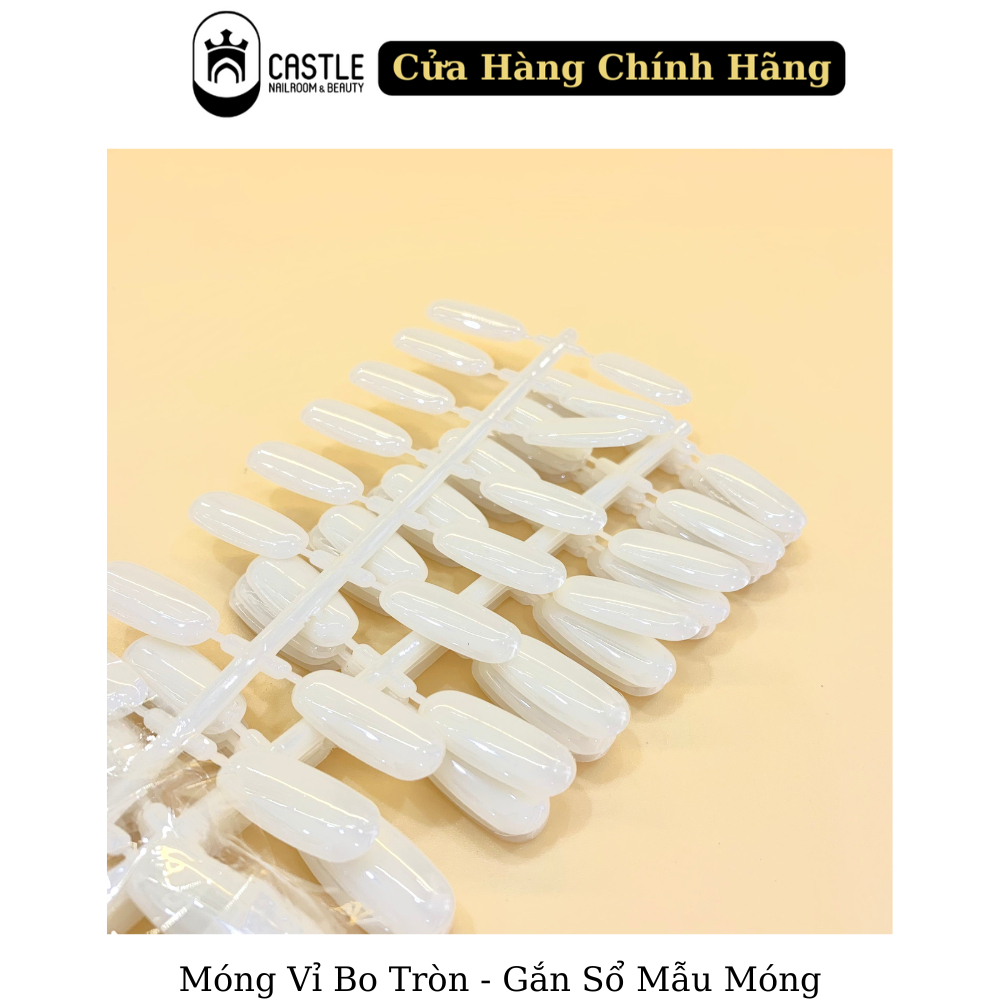 Mỏng Vỉ Bo Tròn - Nhọn Đục Gắn Sổ Mẫu Móng ( 1 bịch 5 vỉ 120 móng )