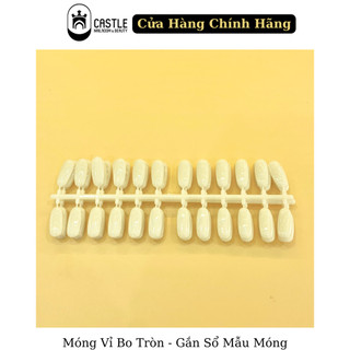 Mỏng Vỉ Bo Tròn - Nhọn Đục Gắn Sổ Mẫu Móng ( 1 bịch 5 vỉ 120 móng )
